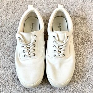 💫3/$20 Goodfellow & Co Off-White Brady Mens Canvas Sneakers Shoes
